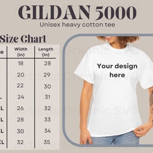Gildan 5000 Size Chart Gildan Size Chart 5000 Size Chart Gildan 5000 Mockup Gildan Mockup Gildan Mockups Model Gildan Sizing Chart Mock ups