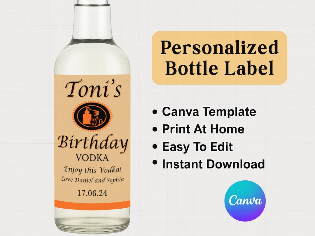 Tito's Vodka Label, Personalized Titos Bottle Label, Tito's Custom ...