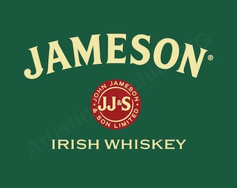 Jameson Irish Whiskey Label Svg, Jameson Whiskey Svg, Jameson Tumbler Svg, Png, Jameson Gifts Svg, Jameson Whiskey Tshirt Svg, Cricut File