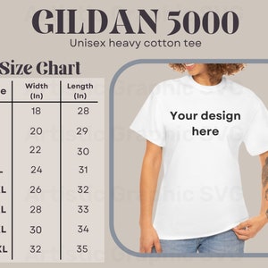 Gildan 5000 Size Chart Gildan Size Chart 5000 Size Chart Gildan 5000 Mockup Gildan Mockup Gildan Mockups Model Gildan Sizing Chart Mock ups