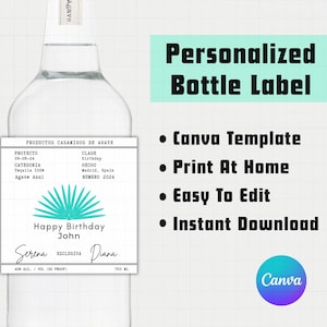 Étiquette de tequila Casamigos personnalisée, étiquette de tequila Casamigos, cadeau pour les amateurs de tequila, étiquettes de tequila personnalisées, pour homme d&#39;honneur et 21e anniversaire