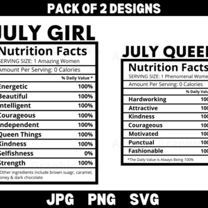 Fille de juillet SVG valeur nutritive SVG, SVG Reine de juillet, Gémeaux Svg, Queens née en juillet, dame de juillet Svg, Png, anniversaire de juillet Svg, fichier Svg