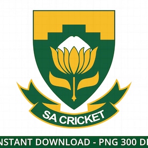 Logotipo de críquete da África do Sul PNG, Campeões do Teste Mundial PNG, Campeão Mundial PNG, Design de camisa Proteas Victory, Presente de críquete, Download instantâneo