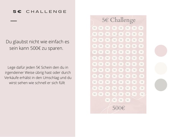 5 A6 Size Budget Envelope Challenges / French A6 Budget Challenge