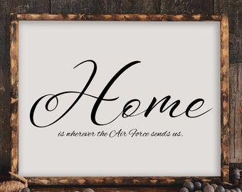 Home is Wherever the Air Force Sends Us, Military Family SVG & PNG Files