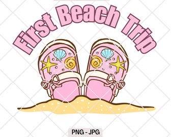 初めてのビーチ旅行、JPG および PNG ファイル