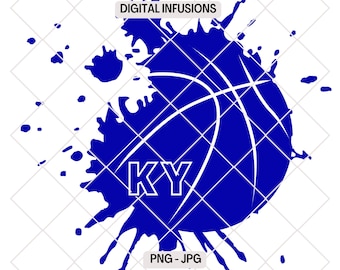 Kentucky Basketball Splatter PNG