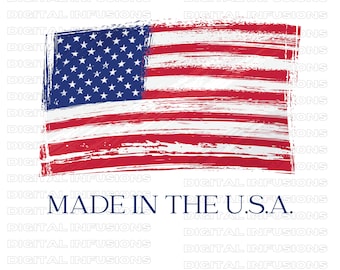 American Flag, Made in the USA SVG/PNG, Silhouette & Cricut
