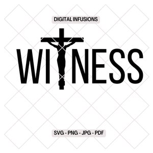 Testimone, file di progettazione SVG/PNG di ispirazione cristiana per taglio, sublimazione e stampa