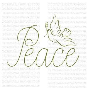 Peace Dove SVG, Inspirational SVG, Silhouette & Cricut SVG Files