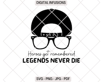 Las leyendas nunca mueren, SVG y PNG motivacionales