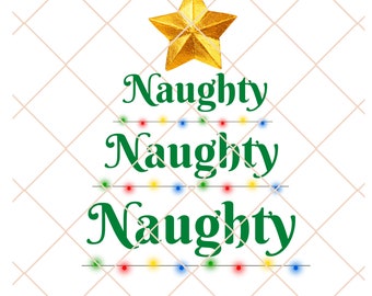 Naughty Christmas Tree (png, jpg, pdf, svg Files) (Digital Download)