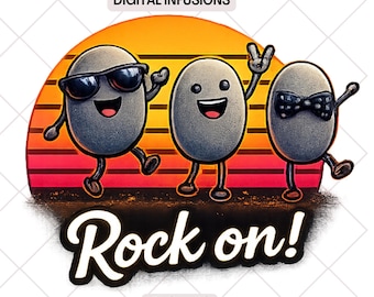 Rock On! Geology, Geologist, Funny Rock Pun PNG/JPG Files