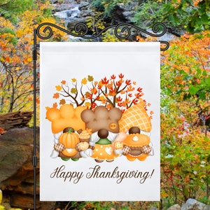 Happy Thanksgiving, Fall Gnome Trio PNG | JPG Digital Design Files for Sublimation & Print