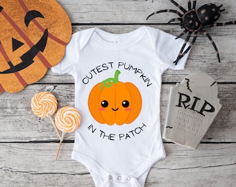 Zucca più carina nella patch, file PNG di Halloween per bambini per stampa e sublimazione