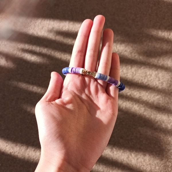 Handmade purple stars bracelet