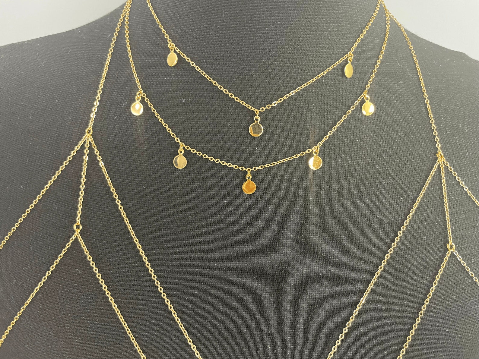 Layering Body Chain Bikini Body Jewelry Festival Body Chain Etsy