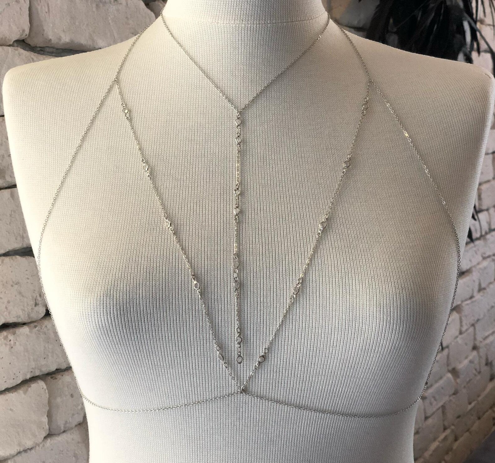 Body Jewelry, Body Chain, Layered Body Chain Bralette, Bikini Body Jewelry, Body Chain, Bikini