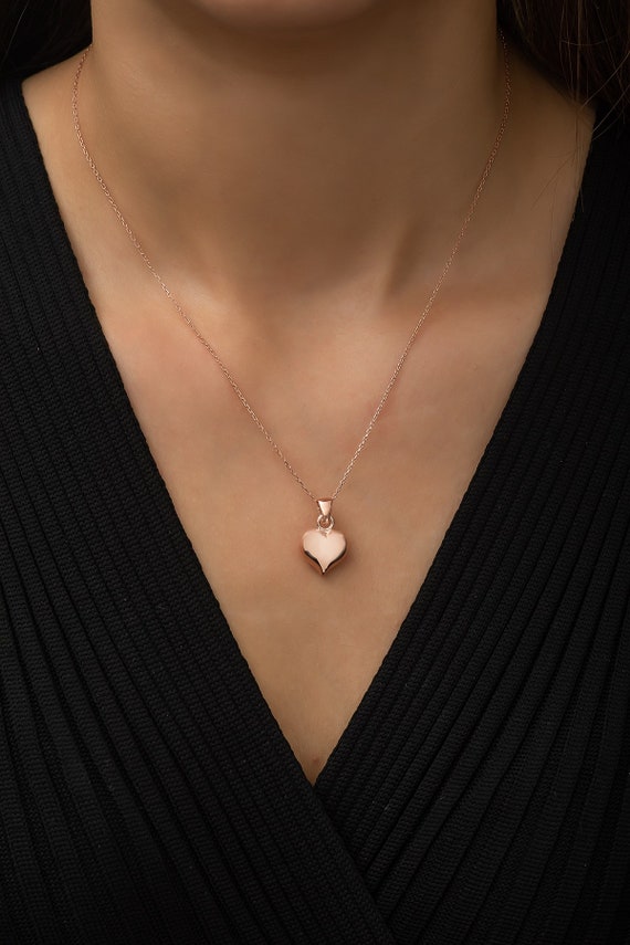 Rose gold silver necklace best sale