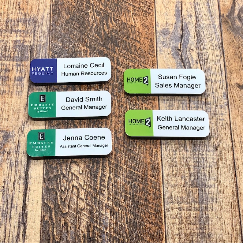 Personalized Name Tag Your Company Logo Your Name and Position