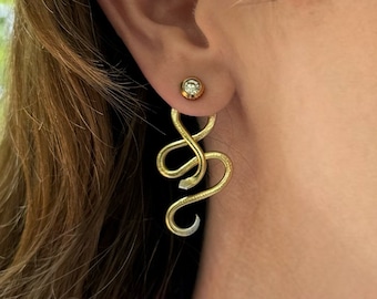 Snake Earring Jackets - Liz Fox Roseberry - Handmade Jewelry - Unique- Mix & Match - lightweight - statement