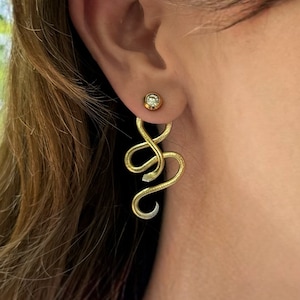 Boucles d'oreilles serpent vestes - Liz Fox Roseberry - Bijoux faits main - Unique - Mix & Match - léger - tendance