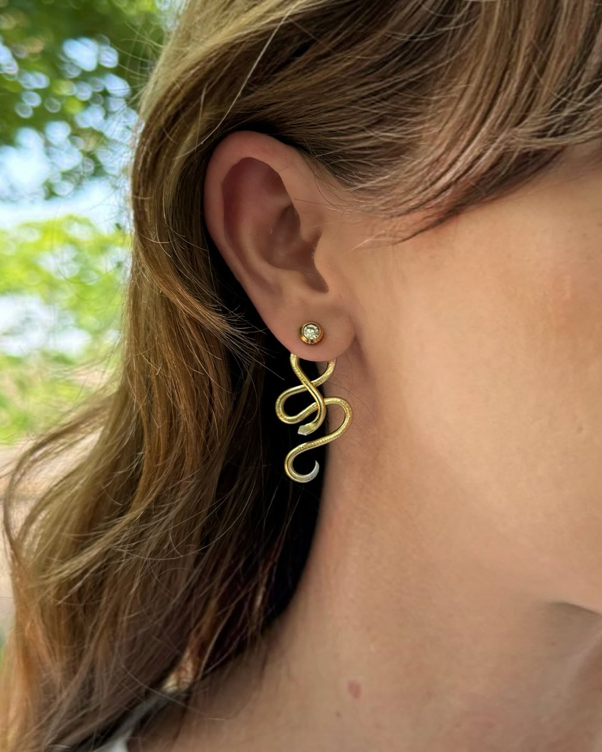 Snake Earring Jackets - Liz Fox Roseberry - Handmade Jewelry - Unique- Mix & Match - lightweight - statement