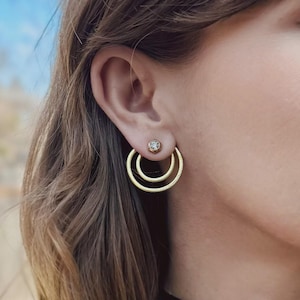 Doppelkreis Ohrringe: Handgemachte Geometrische Ohrringe - Liz Fox Roseberry ™