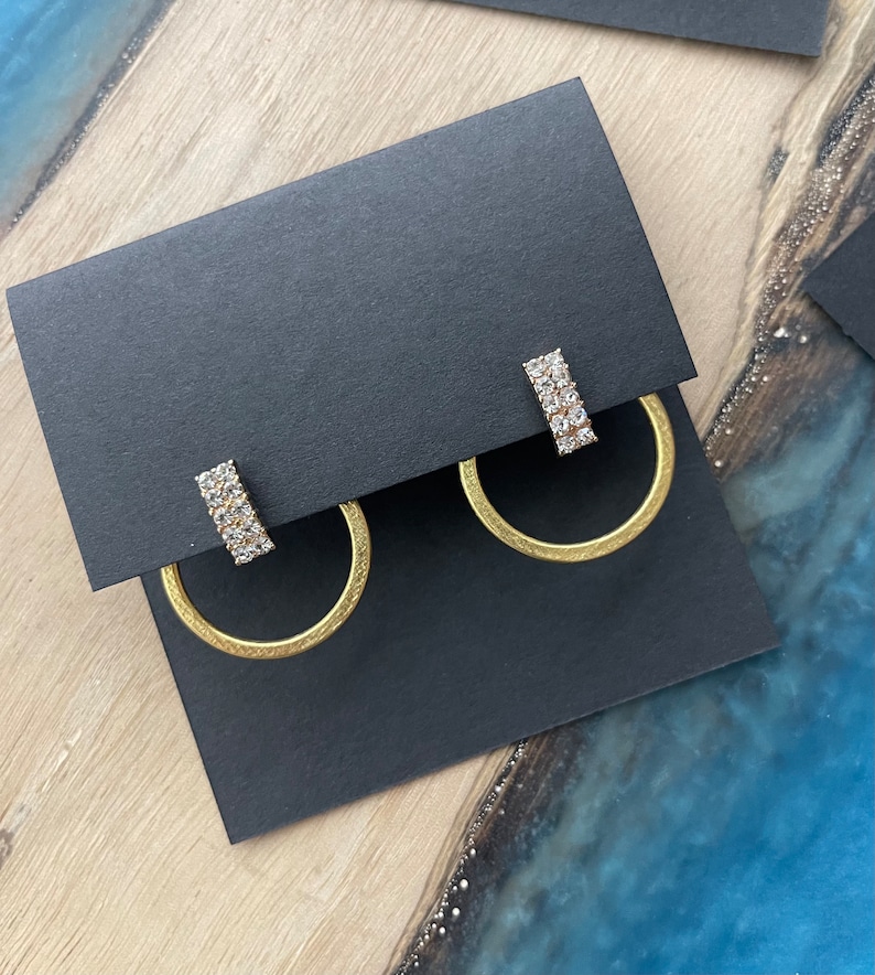One Inch Circle Earring Jackets Liz Fox Roseberry Handmade Jewelry Mix & Match Silver Gold Geometric Earrings Free Studs Pair of Earrings