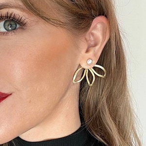 Petal Earring Jackets: Handmade Plant Lovers Jewelry - Liz Fox Roseberry™