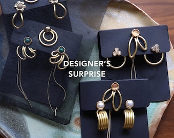 Curated Mystery Trio – Designer's Surprise, Mix & Match Handmade Earring Jackets