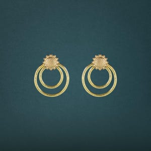 Large Double Circle Ear Jackets (REDESIGNED): Handmade Geometric Earrings - Liz Fox Roseberry™