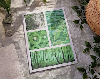 ORIGINAL Artwork 'green moodboard'