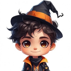 10 schattige Halloween-jongens clipartbundel, Spooky clipart, digitale download, Halloween clipart, Paper Craft, trending clipart, JPG