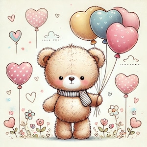 10 images d'anniversaire de bébé, bébé ours, images de révélation de sexe, carte d'anniversaire de bébé, invitations à une fête, images JPG, 300 dpi