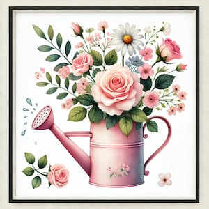 Amor da Natureza, clipart romântico, Dia das Mães, Clipart caprichoso, Clipart fofo, Flores, Corações, Borboletas, Imagens JPG, 300dpi