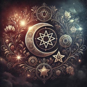 20 mystieke symbolen clipart, mystieke afbeeldingen, magische beelden, sterren, wassende manen, sterrenbeelden, alchemistische symbolen, JPG-afbeeldingen