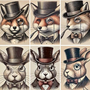 20 beaux animaux de la forêt, cliparts de la forêt, images de la forêt, renard, écureuil, hérisson, souris, images JPG