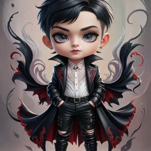 10 Goth Boy Clipart Images, Gothic Art, Gothic Trend, Goths, Chibi Boy ...