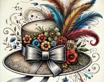 Fancy Hats - 10 fancy hat images, Fancy Hat, Wedding Hat, Church Hat, Fancy hat clipart, Hat clipart