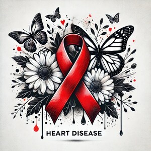 Heart Disease Awareness, Red Ribbon Clipart, Awareness Ribbon, Medical ...