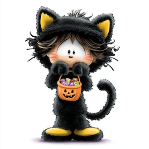 Cute Halloween, Trick or Treat, Bat Costume, Monster Kid, Halloween Art, Spooky Clipart, Cute Costume, Candy Bucket, Halloween Fun