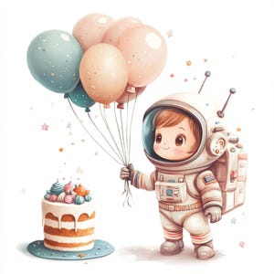 Weltraumparty, Astronautenkunst, Kindergeburtstag, Rakete, Galaxiekuchen, süßer Weltraumjunge, Ballons Sterne, Weltraumspaß, kosmische Feier