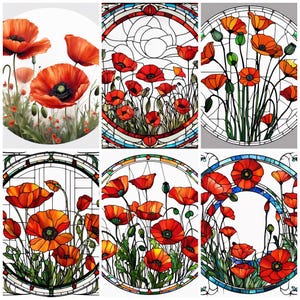 Mohnblumen Clipart (2), Mohnblumen, Gedenktag, 11.November, Weltkrieg, Mohnfelder, 300dpi, Scrapbooking, Kartengestaltung