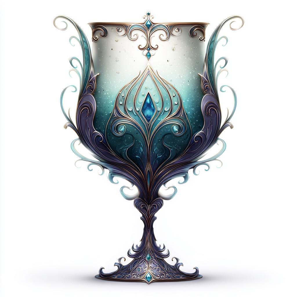 ファンタジーゴブレット、魔法の聖杯、魔法のカップ、ゴシック