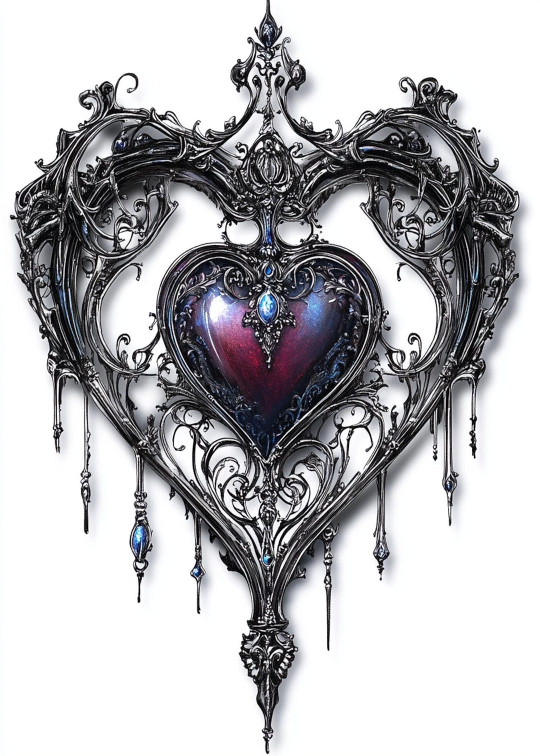 ゴシック ハート アート、ビクトリア朝のハート、ゴシック ジュエリー