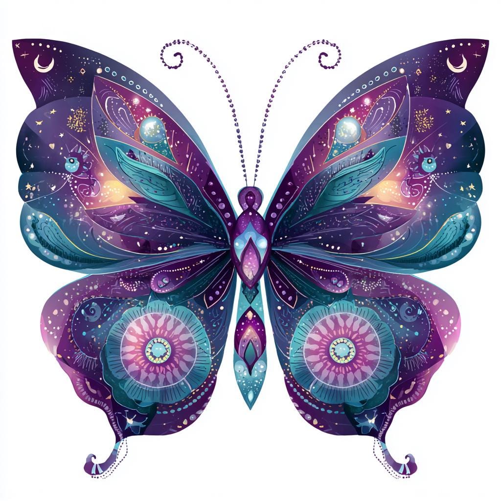 Galaxy Butterfly, Cosmic Wings, Starry Butterfly, Space Butterfly