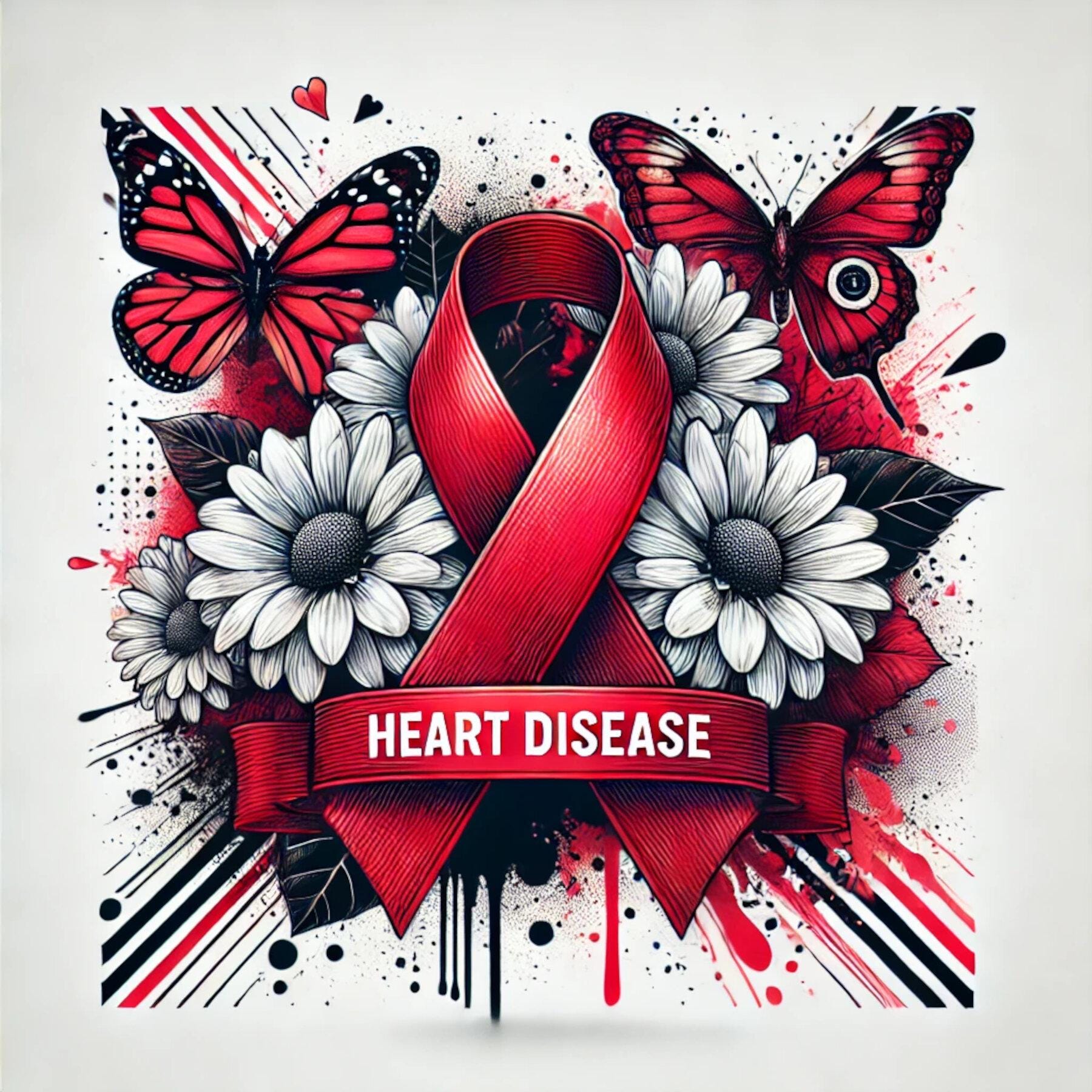 Heart Disease Awareness, Red Ribbon Clipart, Awareness Ribbon, Medical ...