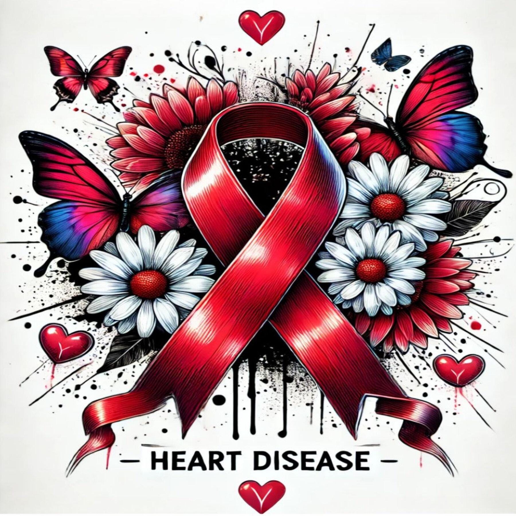 Heart Disease Awareness, Red Ribbon Clipart, Awareness Ribbon, Medical ...