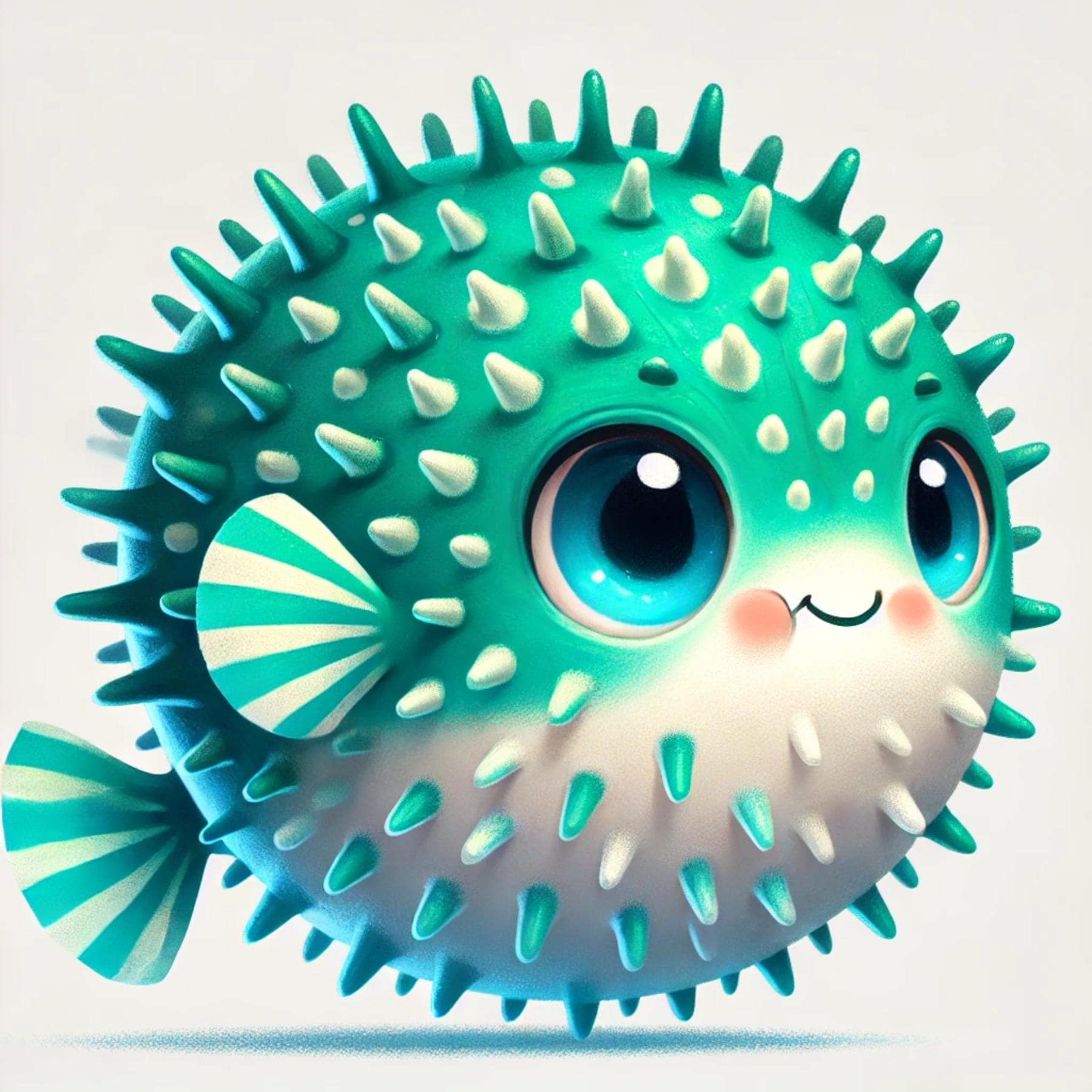 Cute Pufferfish, Cartoon Fish, Ocean Animal, Sea Creature, Kawaii Fish ...